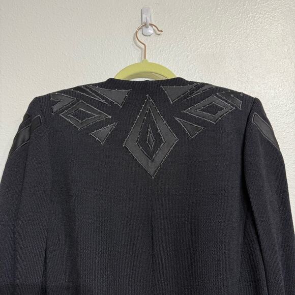 St. John Evening Black Beaded Embellished Vintage Blazer Sz 8 - Picture 11 of 15